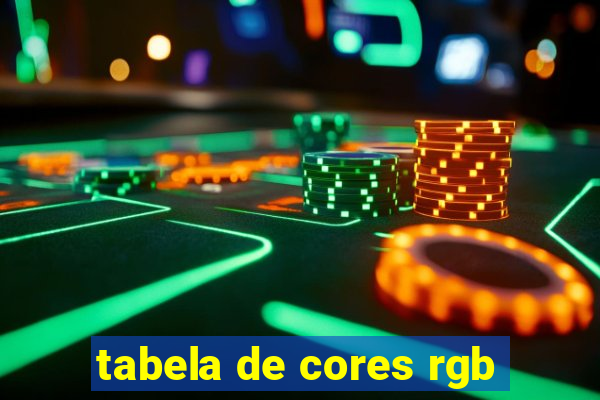 tabela de cores rgb